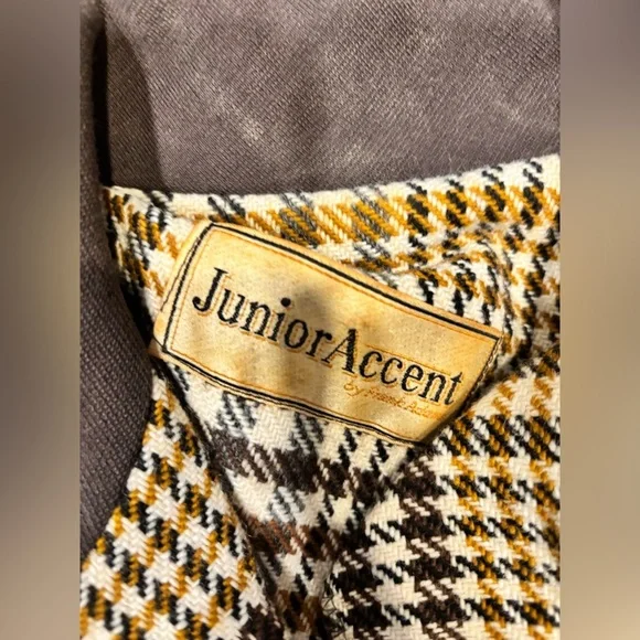 1960s Junior Accents by Frank Adam’s Plaid Dress W/ Zipper Junior Size L Vintage - Picture 4 of 6